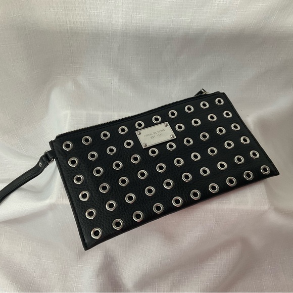 Michael Kors Handbags - Michael Kors Black Studded Clutch Bag